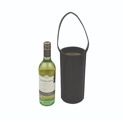 Ismzal Dark Leather Single Wine Holder - Notbrand