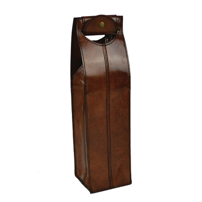 Lavatius Tan Leather Single Wine Holder - Notbrand