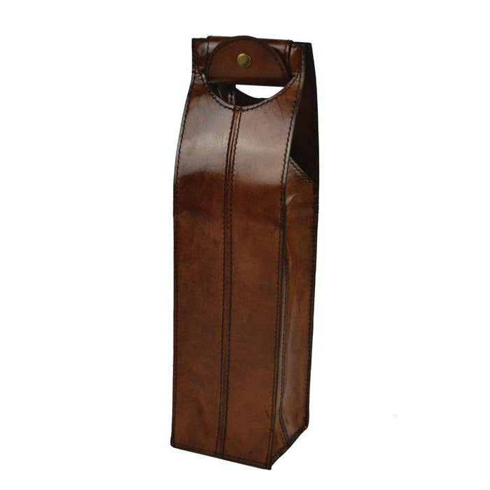 Lavatius Tan Leather Single Wine Holder - Notbrand