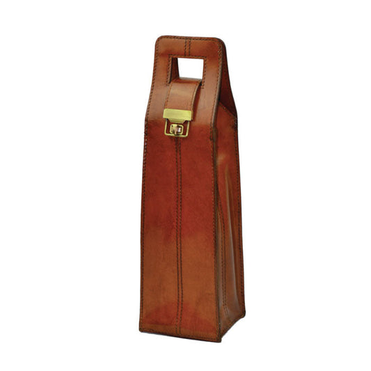 Angor Tan Leather Single Wine Holder - Notbrand