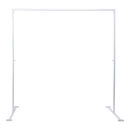 Square Backdrop Standing Frame Only White (2mx2mH) - Notbrand