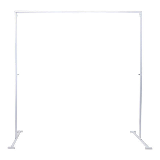 Square Backdrop Standing Frame Only White (2mx2mH) - Notbrand