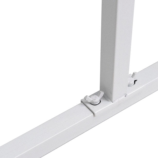 Square Backdrop Standing Frame Only White (2mx2mH) - Notbrand