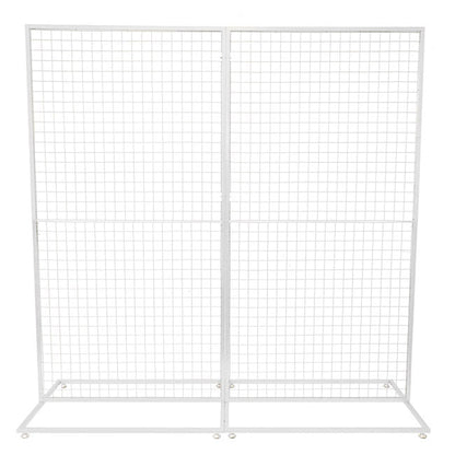 Square Backdrop Standing Frame with Mesh White (2mx2mH) - Notbrand