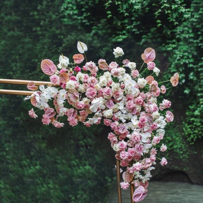 Square Metal Wedding Flower Arch - Shiny Gold - Notbrand