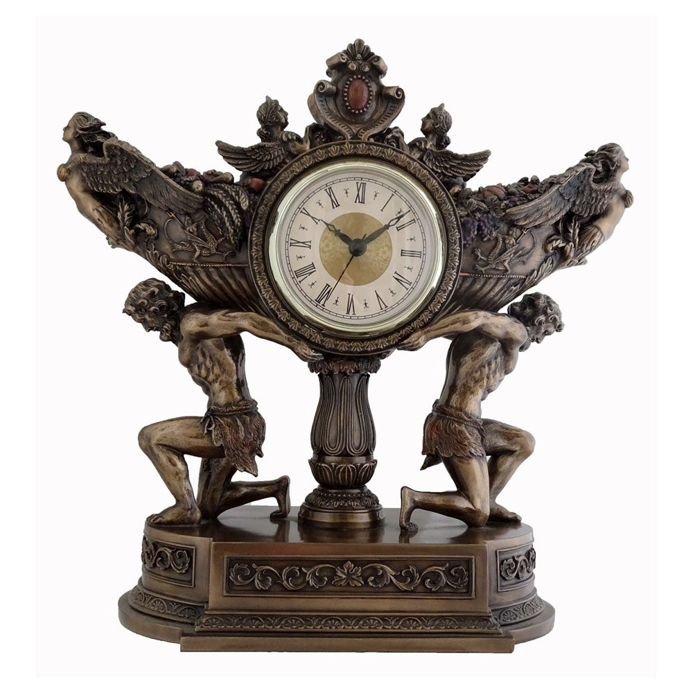 Strong Men Carrying Vessel Of Harvest (Table Clock) - Notbrand