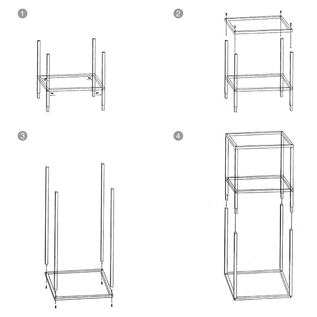 Tall Metal Flower Stand White (33x200cmH) - Notbrand