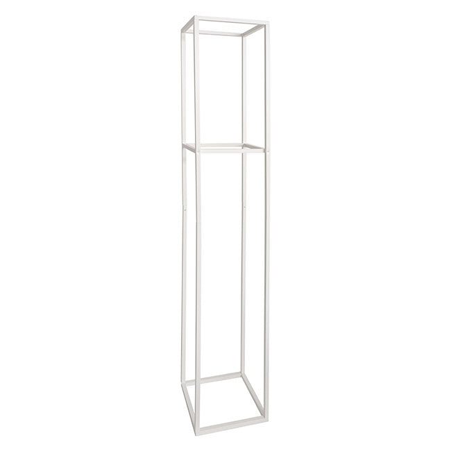 Tall Metal Flower Stand White (33x200cmH) - Notbrand