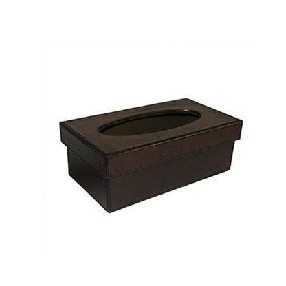 Serpretus Dark Leather Tissue Box - Notbrand