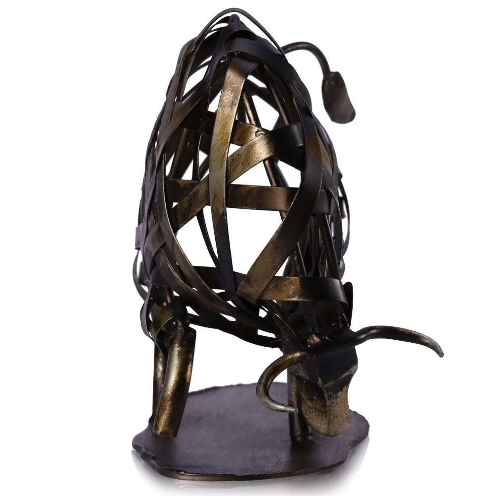 Tooarts Metal Sculpture Iron Braided Cattle - Notbrand