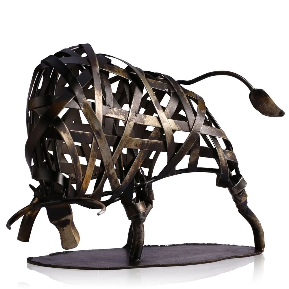 Tooarts Metal Sculpture Iron Braided Cattle - Notbrand