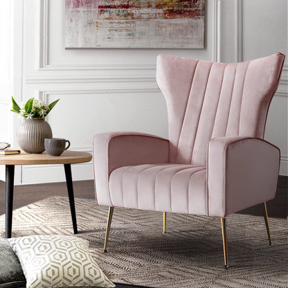 Artiss Accent Velvet Sofa - Pink