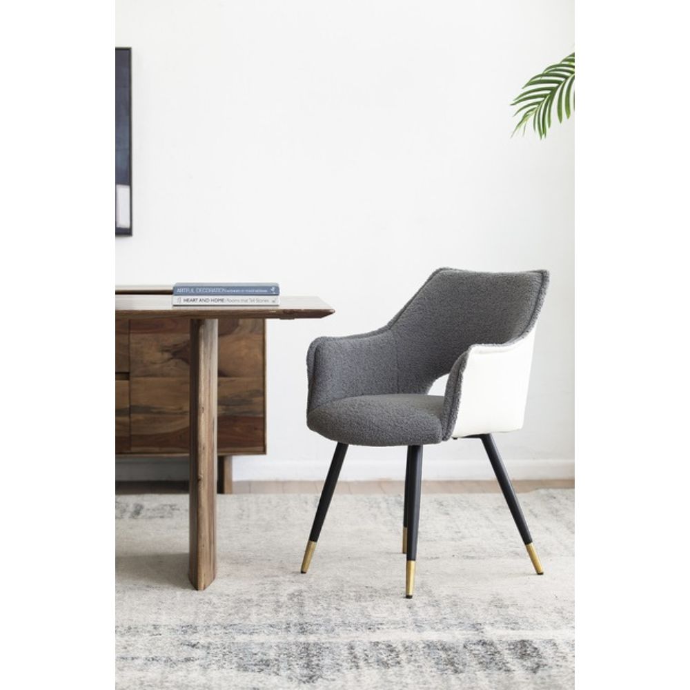 Set of 2 Venera Velvet Dining Chairs - Grey - House of Hyne