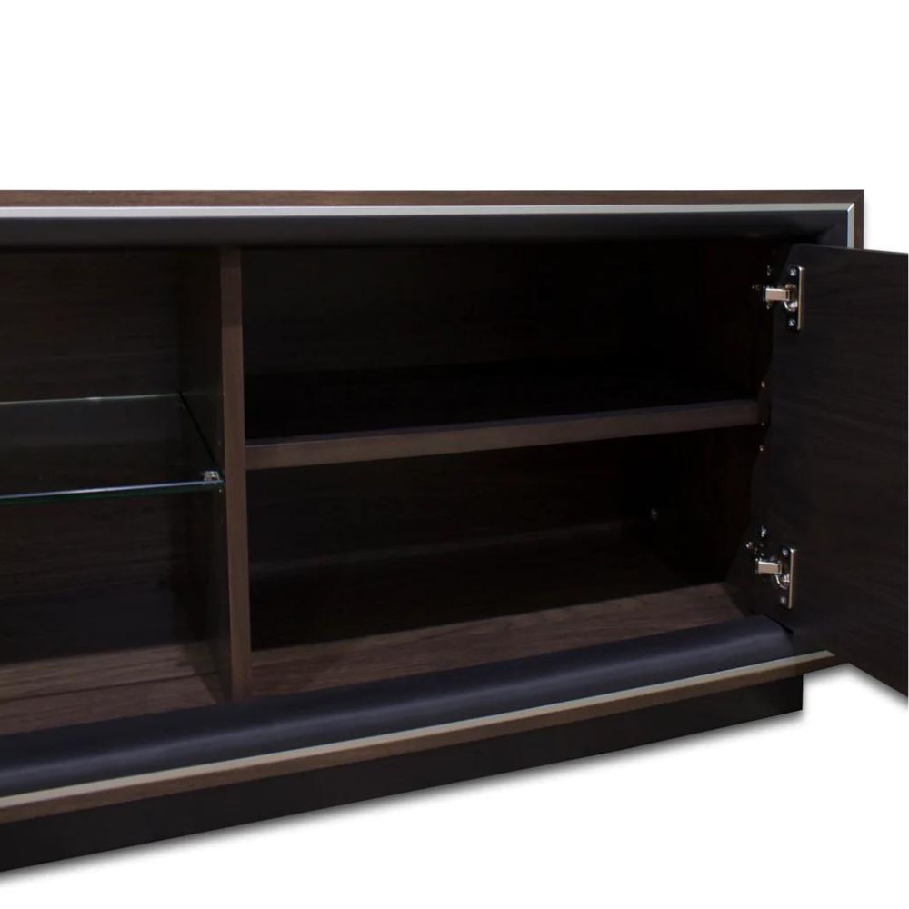 Monaco American Walnut Entertainment Unit - Dark - House of Hyne