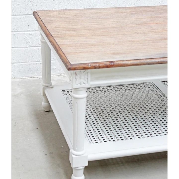 Marseille Mindy Wood Coffee Table - White - Notbrand