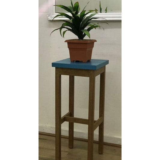 Teal Top Barstool/Tall Side Table - Notbrand