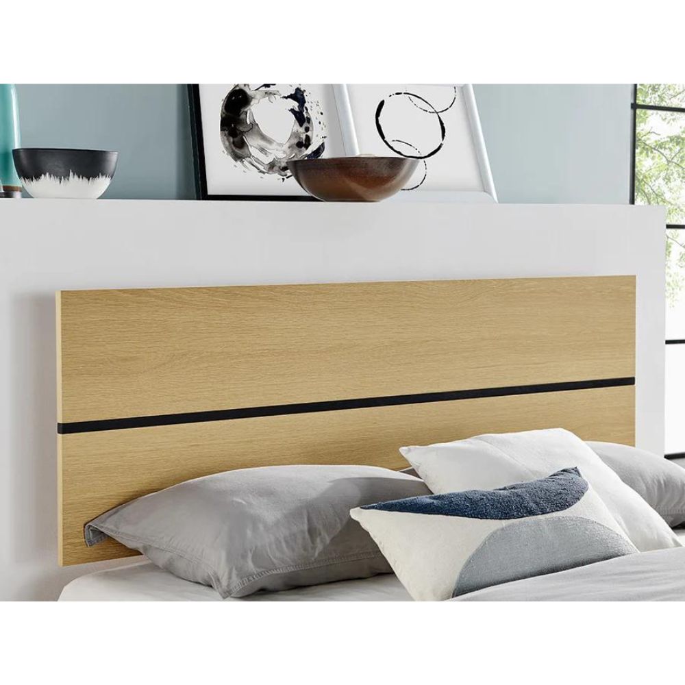 Scandic American White Oak Solid Bed Frame in Natural & Black - Range  - House of Hyne