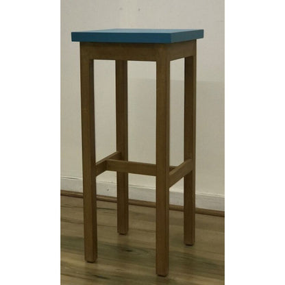 Teal Top Barstool/Tall Side Table - Notbrand