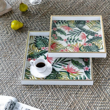 Set of 2 Botanical Square trays - Notbrand