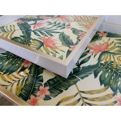 Set of 2 Botanical Square trays - Notbrand