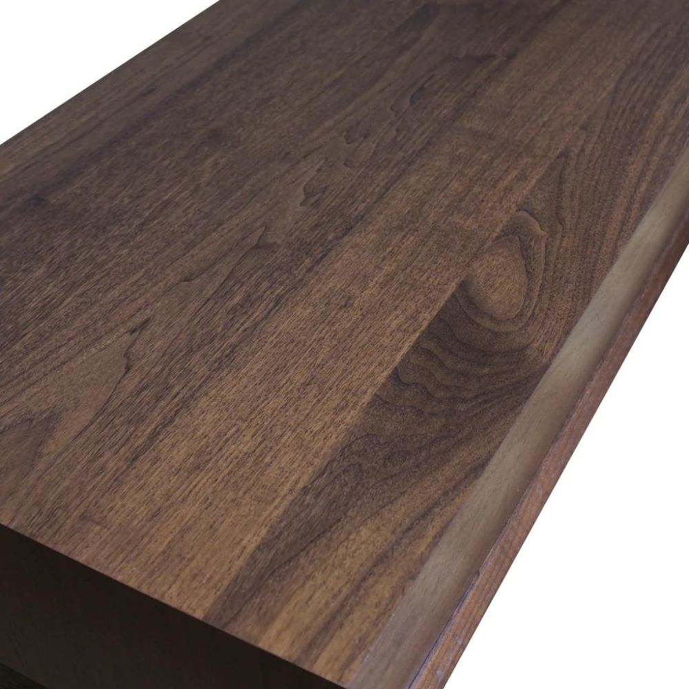 Oaska Beech Solid And American Walnut Veneer 2 Drawer Coffee Table- Dark Walnut - Notbrand