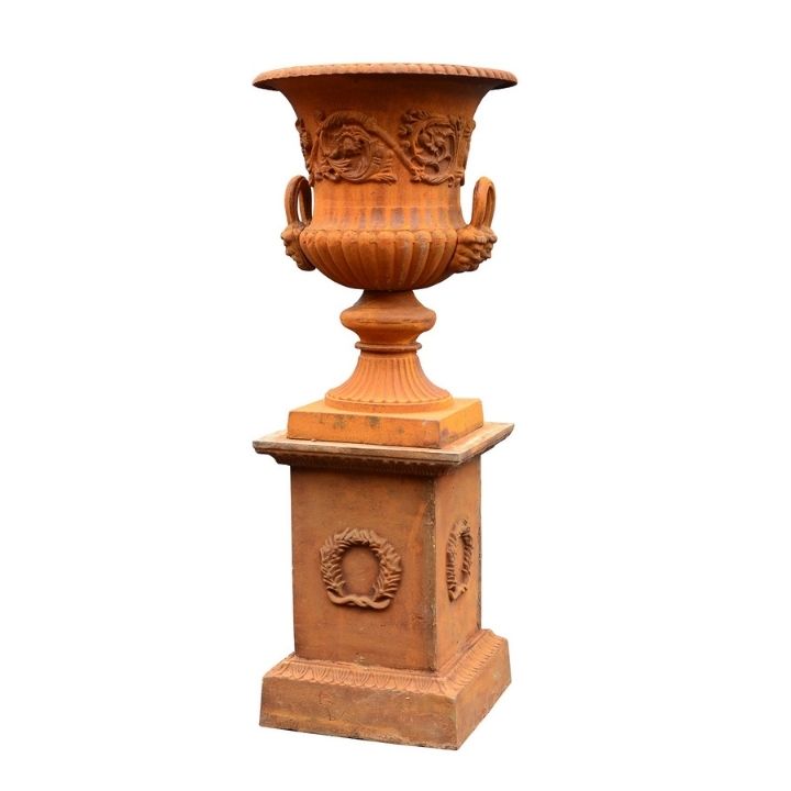 Milano Urn Cast Iron Rust - House of Hyne