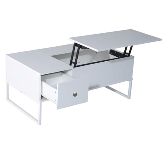 Lift Up White Coffee Table With Storage - Notbrand