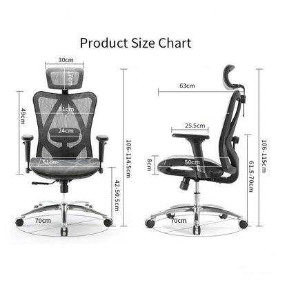 Sihoo M57 Ergonomic Office Chair with Adjustable Back - Grey