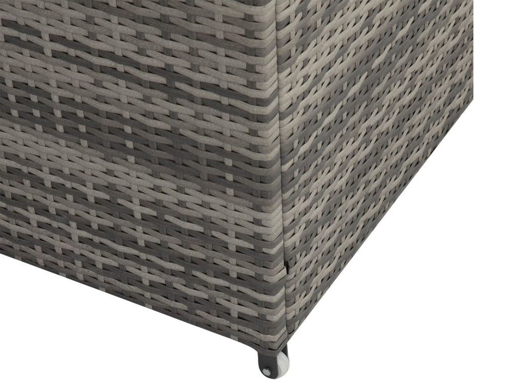 Garcer Outdoor PE Wicker Storage Box - Grey - Notbrand