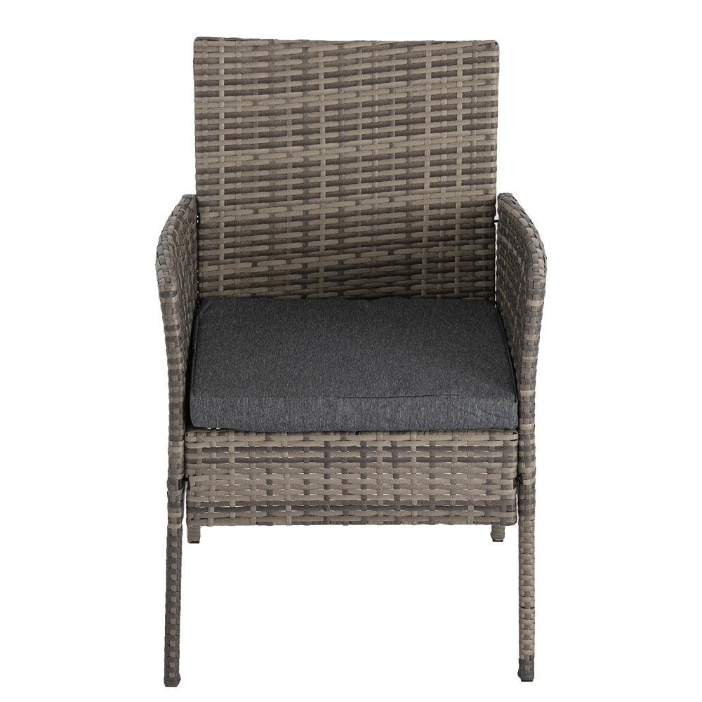 Altisblob 4 Seater Wicker Outdoor Lounge Set - Mixed Grey - Notbrand