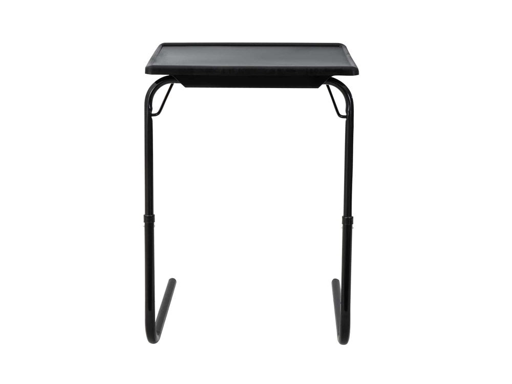 Foldable Table Adjustable Tray Laptop Desk with Removable Cup Holder-Black - Notbrand