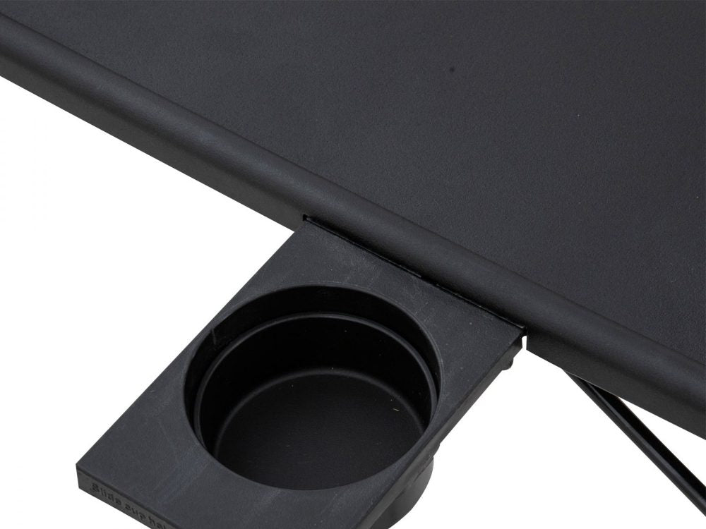 Foldable Table Adjustable Tray Laptop Desk with Removable Cup Holder-Black - Notbrand