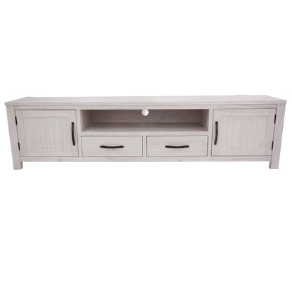 Foxglove ETU Entertainment TV Unit with 2 Drawer 2 Door Mt Ash Wood - White - Notbrand