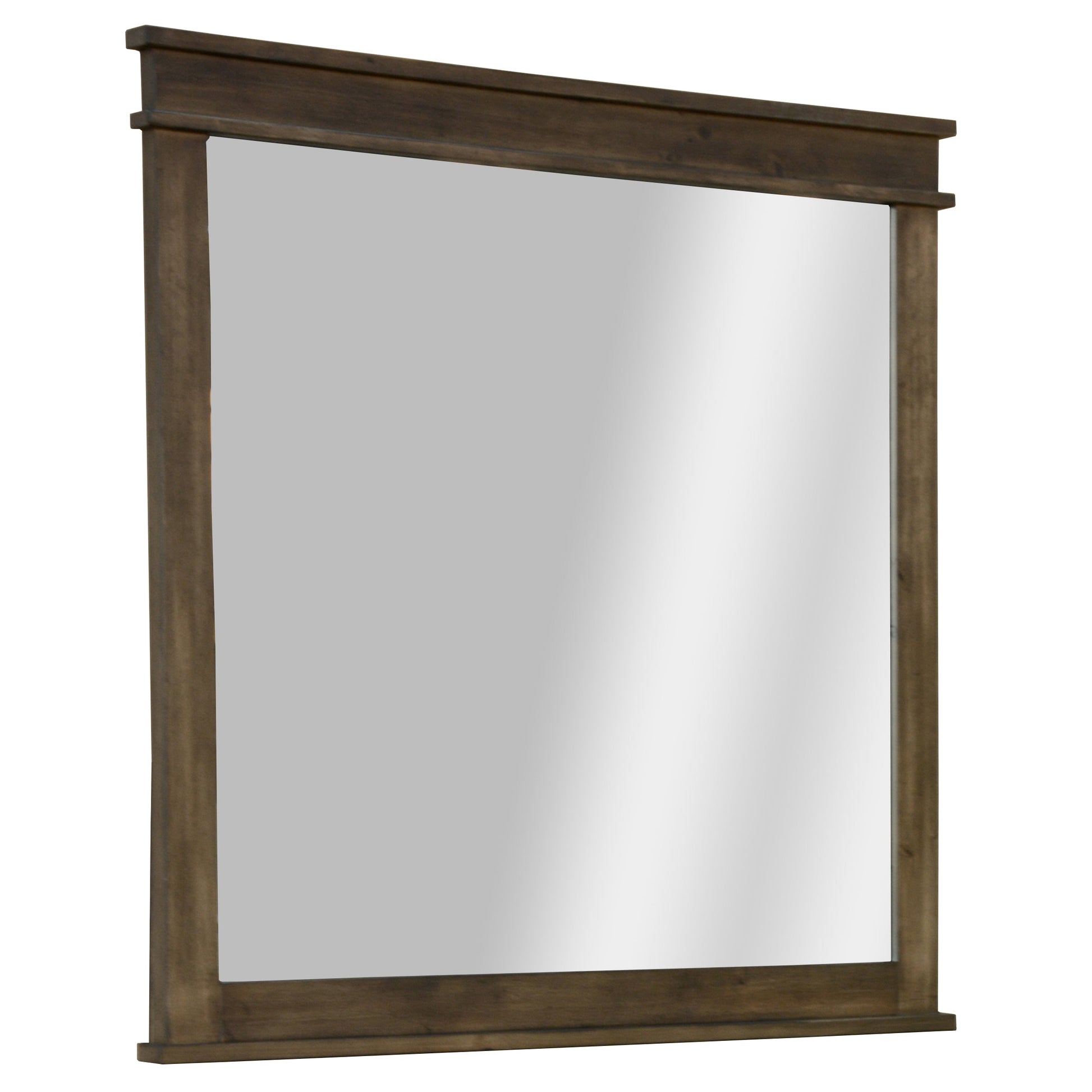 Lily Solid Pine Dressing Table Mirror with Wood Frame - Rustic Grey - Notbrand