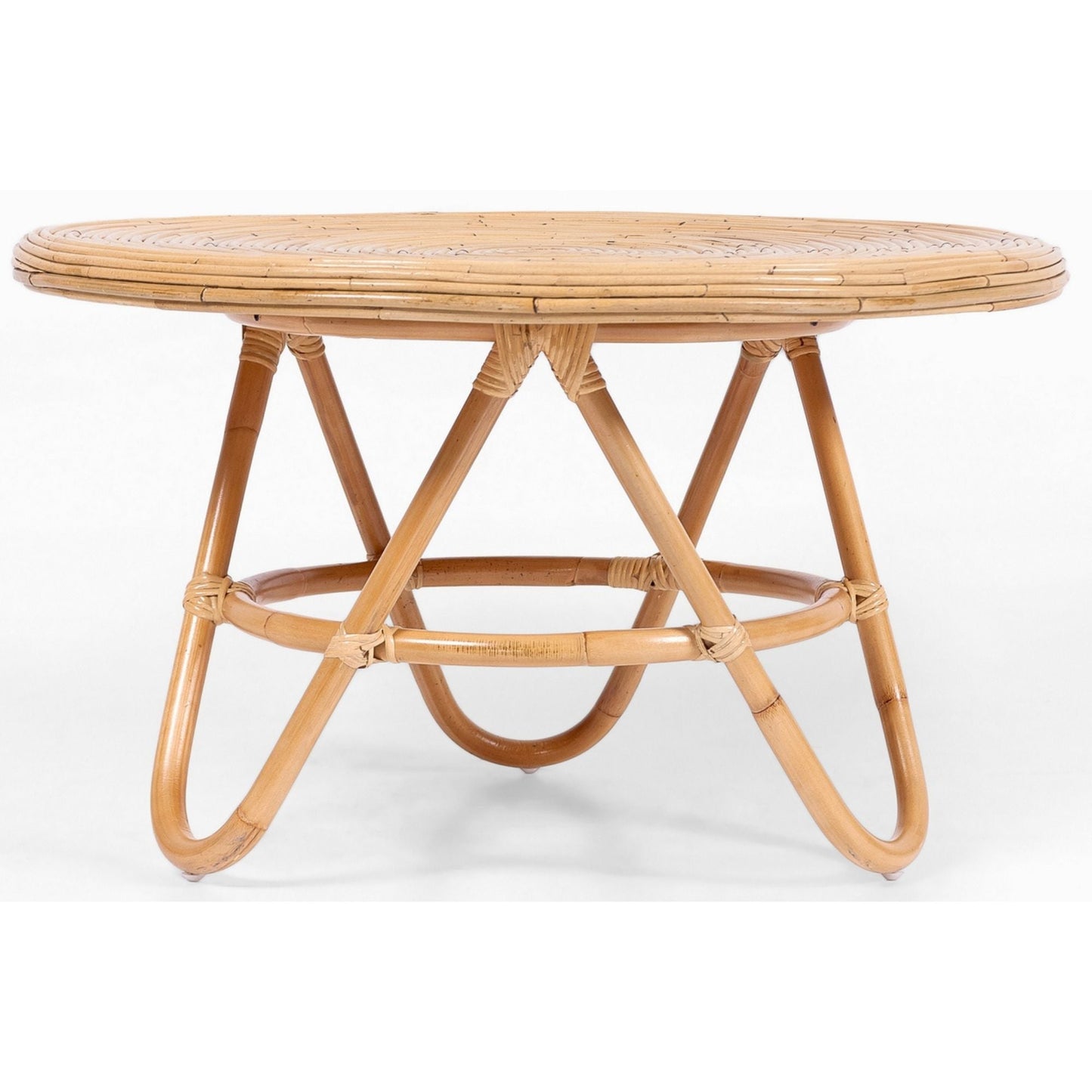 Crocus Rattan Round Coffee Table in Natural - 80cm - Notbrand