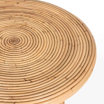 Crocus Rattan Round Coffee Table in Natural - 80cm - Notbrand