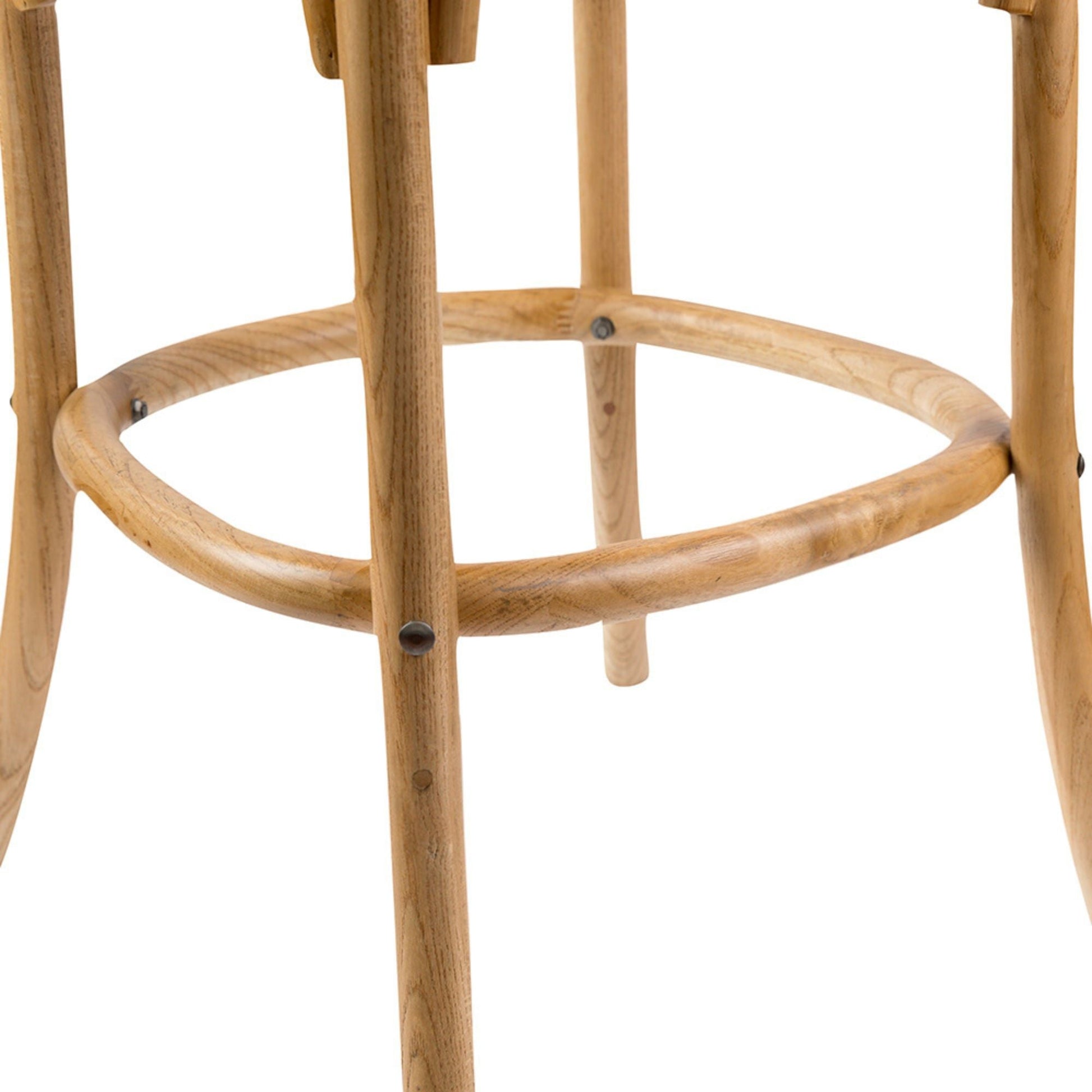 Aster Crossback Rattan Dining Chair in Solid Birch Timber Oak- Set of 2