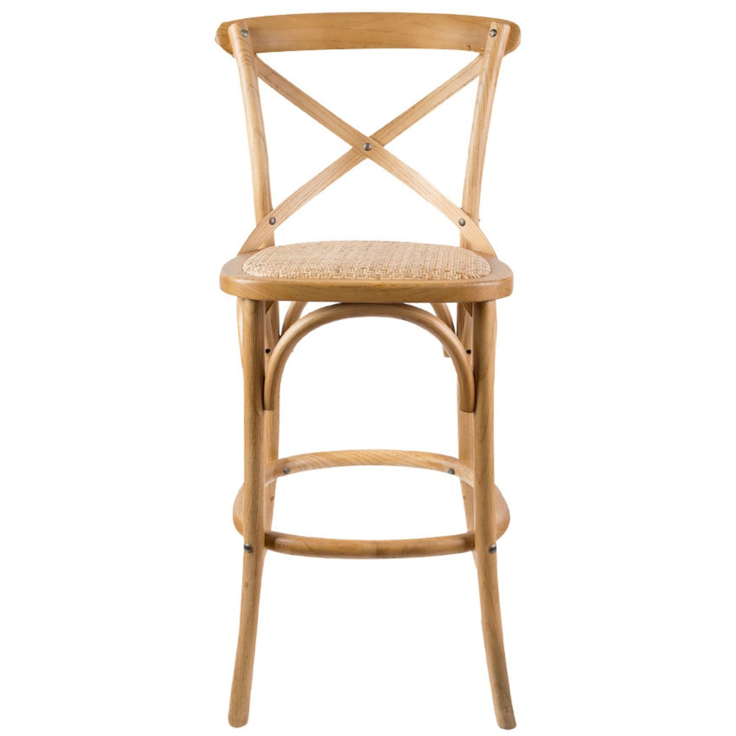 Aster Crossback Rattan Timber Dining Chair in Solid Birch - Oak