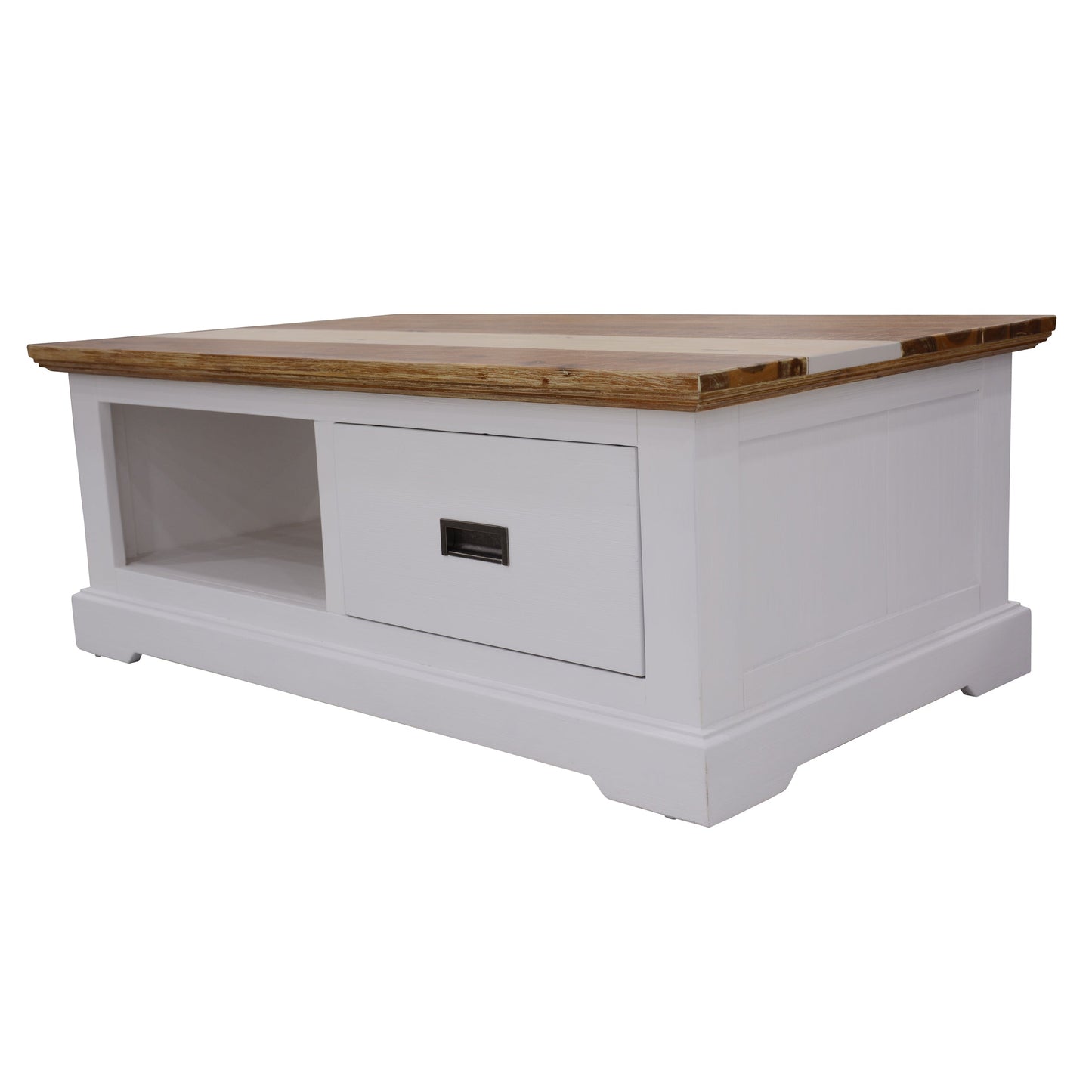 Orville Coffee Table with 1 Drawer Solid Acacia Wood in Multicolour - 120cm - Notbrand