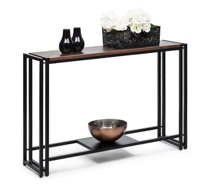 Riskel Sleek Hallway Console Table - Black & Copper - Notbrand