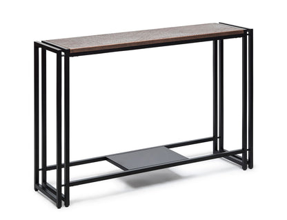 Riskel Sleek Hallway Console Table - Black & Copper - Notbrand