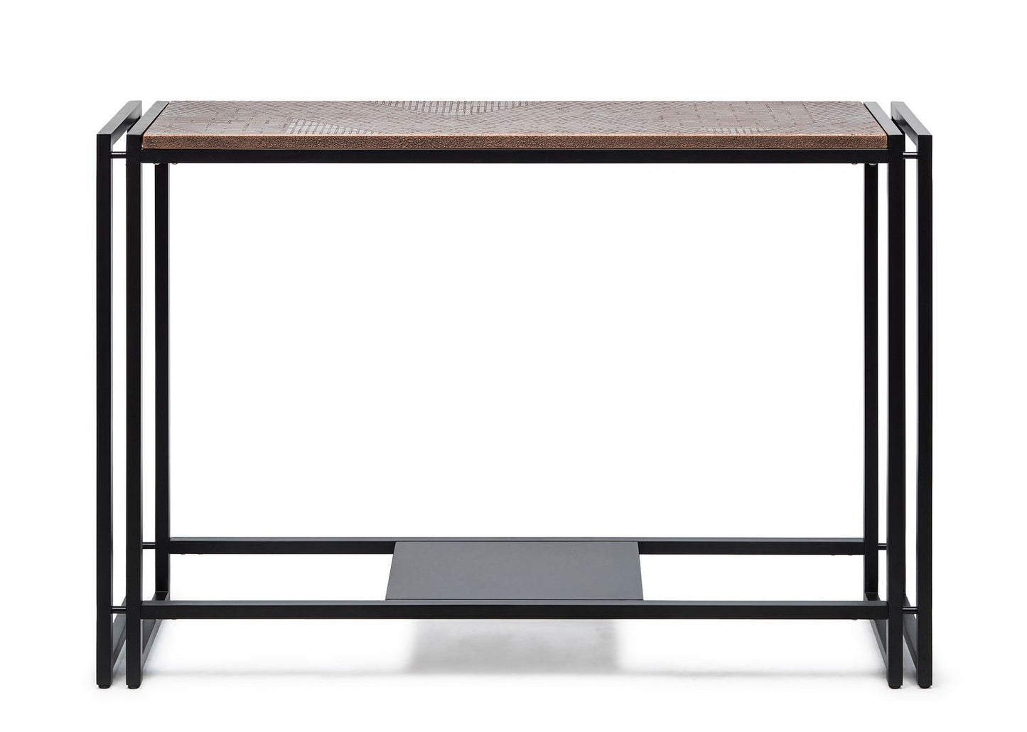 Riskel Sleek Hallway Console Table - Black & Copper - Notbrand