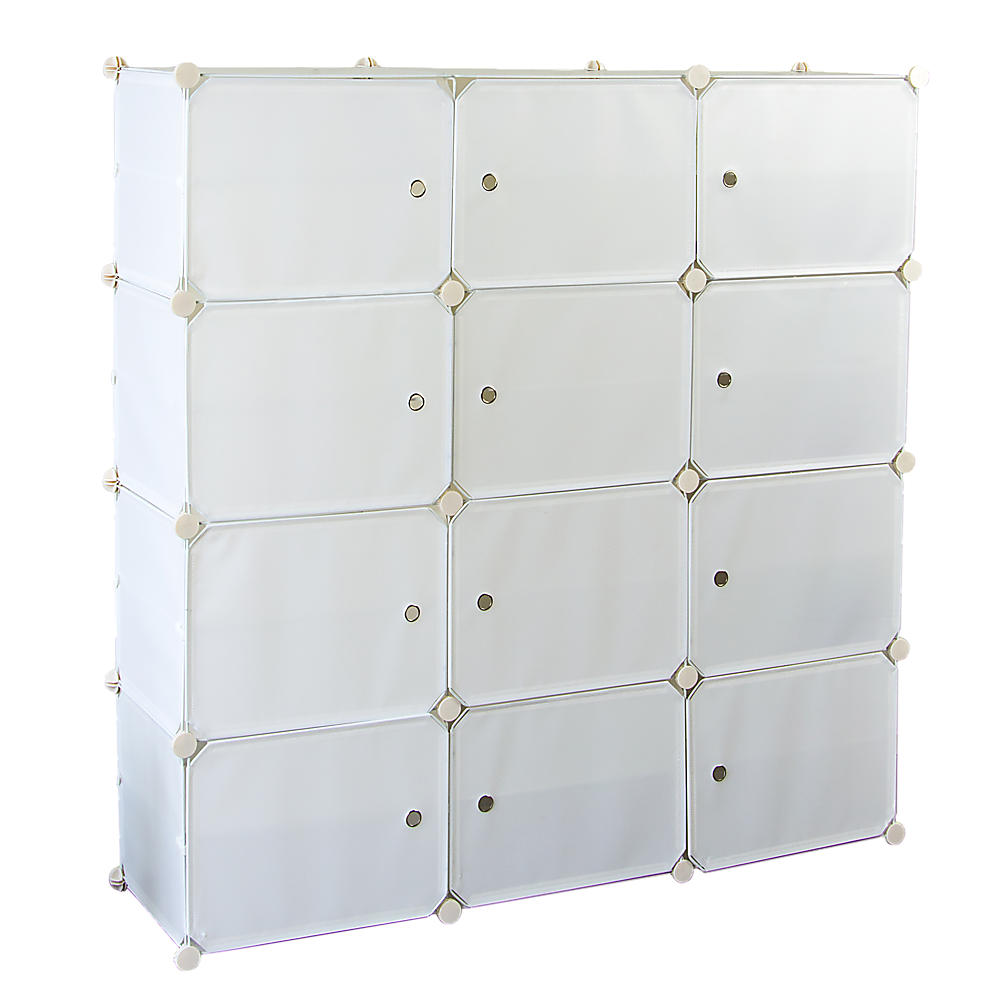 White Cube DIY Shoe Cabinet Rack Storage Portable Stackable Organiser Stand - Notbrand