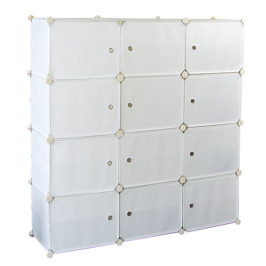 White Cube DIY Shoe Cabinet Rack Storage Portable Stackable Organiser Stand - Notbrand