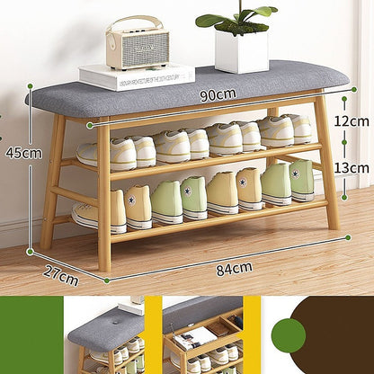 Shoe Stool Storage Rack Cabinet Multifunctional Space Saving - Notbrand