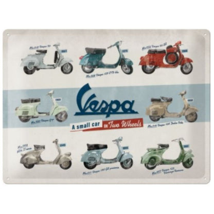 Vespa Model Chart - Large Sign - NotBrand