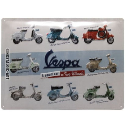 Vespa Model Chart - Large Sign - NotBrand