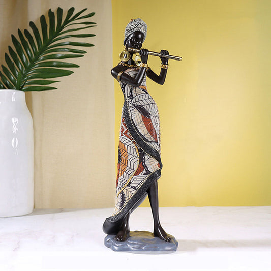 Vintage African Women Resin Sculpture Ornament - Range - Notbrand