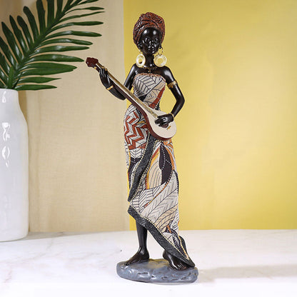 Vintage African Women Resin Sculpture Ornament - Range - Notbrand