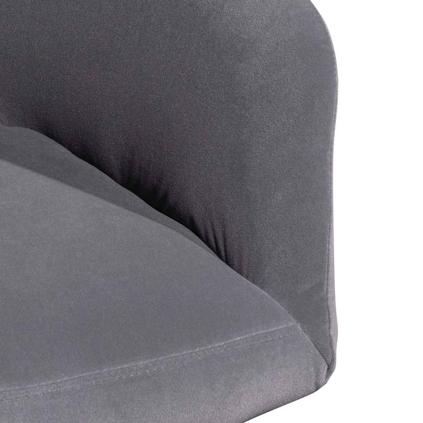 Visitor Chair - Dark Grey Velvet with Black Legs - Notbrand